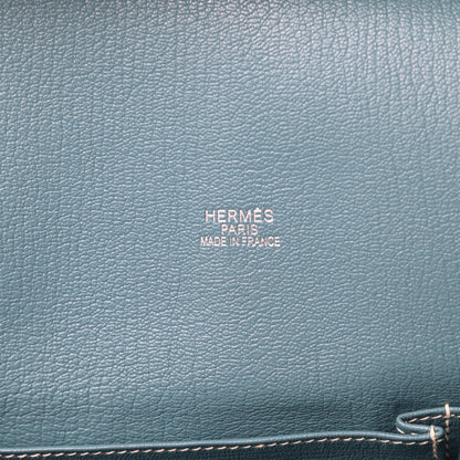 Hermes Taurillon Clemence Jypsiere 37 Blue Jean 6 of 15