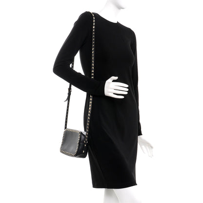 Valentino Garavani Calfskin Rockstud Camera Crossbody Bag Black 2 of 8