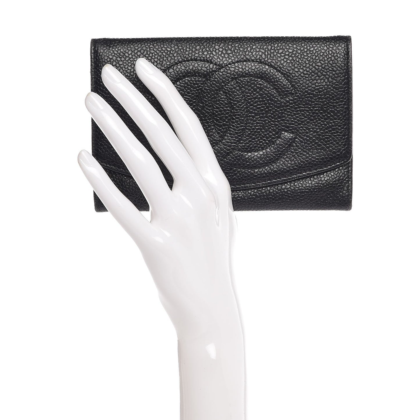 Caviar CC Timeless Flap Wallet Black