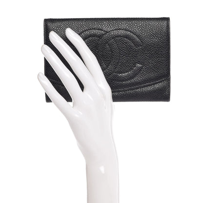 Chanel Caviar CC Timeless Flap Wallet Black 2 of 7