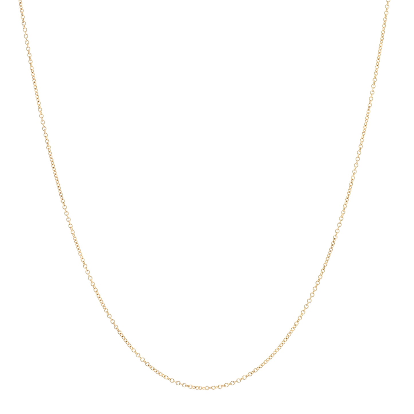 18K Yellow Gold Chain Necklace 16"