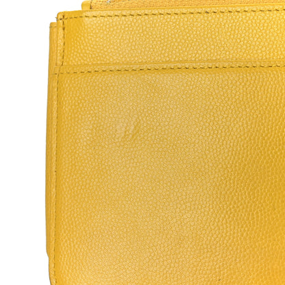 Chanel Caviar Sevruga Wallet on Chain WOC Yellow 9 of 10