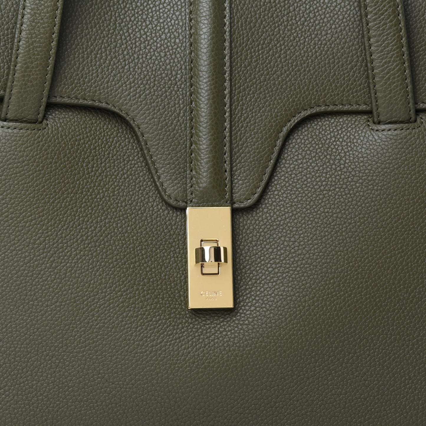 Grained Calfskin Medium Soft 16 Bag Dark Olive