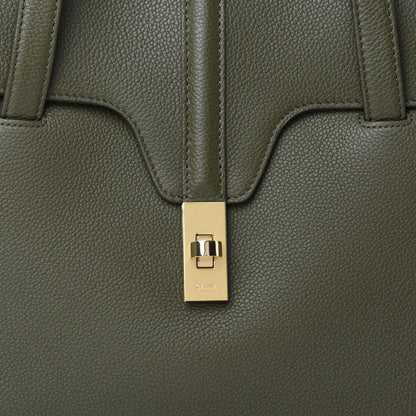Celine Grained Calfskin Medium Soft 16 Bag Dark Olive 10 of 10
