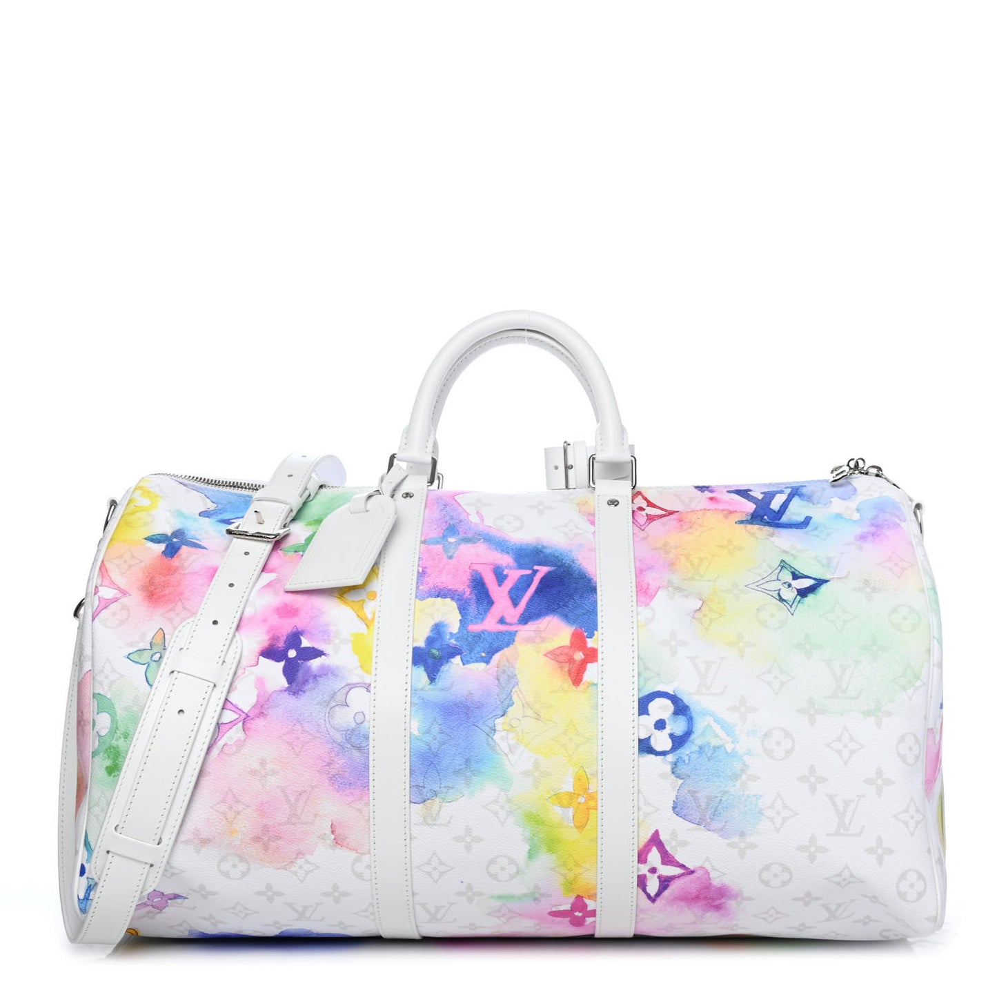 Monogram Watercolor Keepall Bandouliere 50 Multicolor