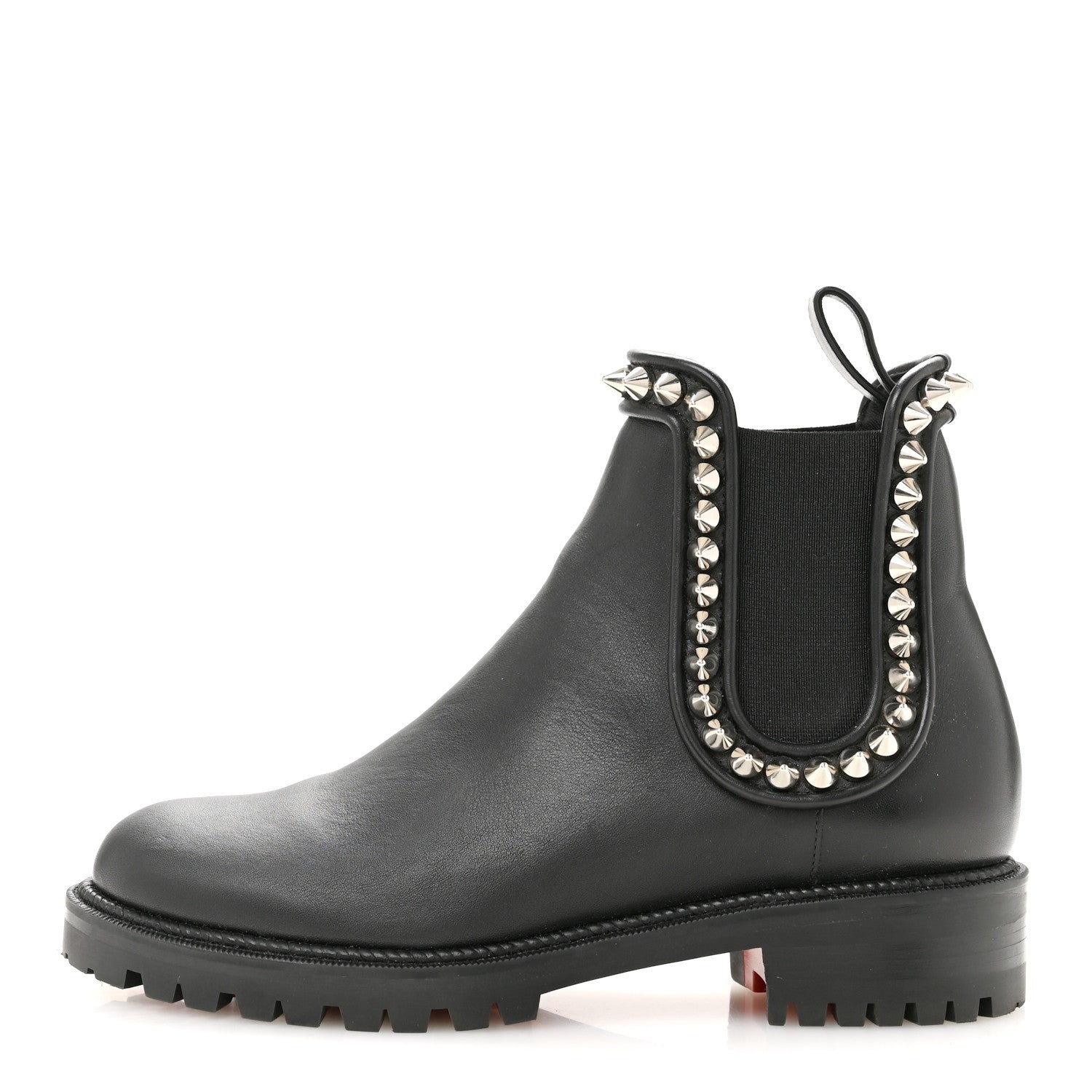 Christian Louboutin Nappa Spiked Capahutta Flat Chelsea Boots 36.5 Black 1 of 9