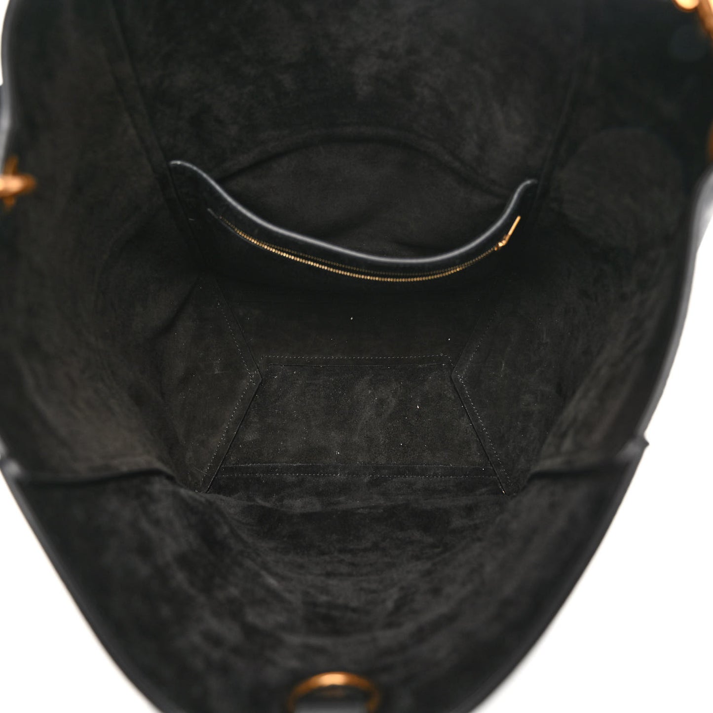 Soft Grained Calfskin Sangle Bucket Bag Black