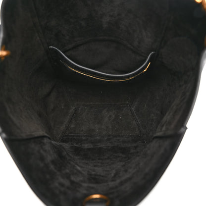 Celine Soft Grained Calfskin Sangle Bucket Bag Black 5 of 9