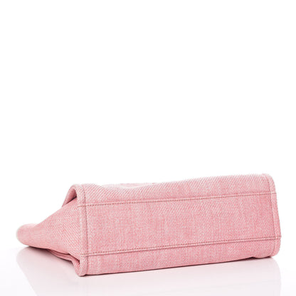 Chanel Woven Straw Raffia Small Deauville Tote Pink 4 of 12