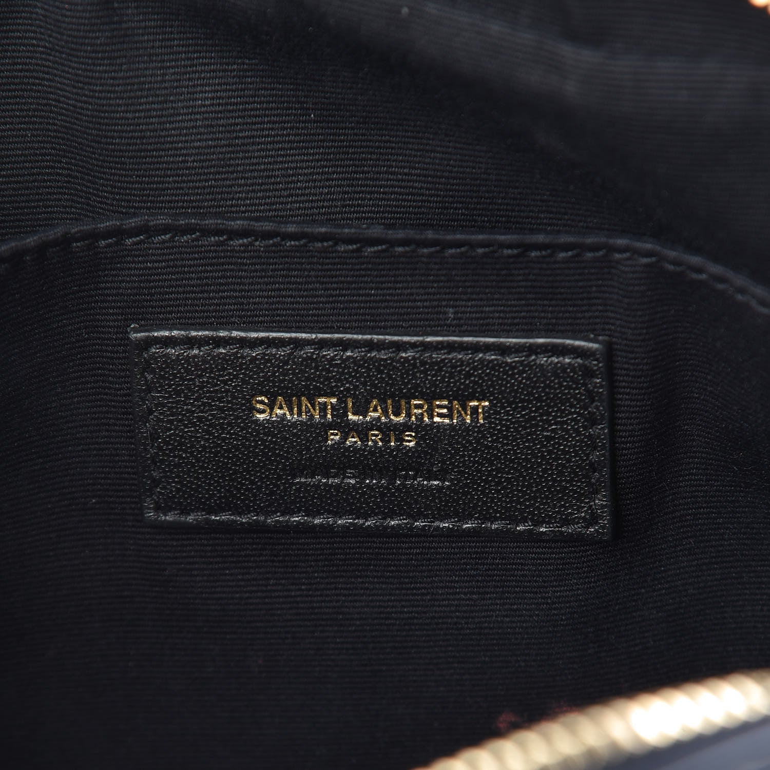 Saint Laurent Calfskin Matelasse Monogram Lou Camera Bag Navy 6 of 17