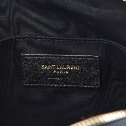 Saint Laurent Calfskin Matelasse Monogram Lou Camera Bag Navy 6 of 17