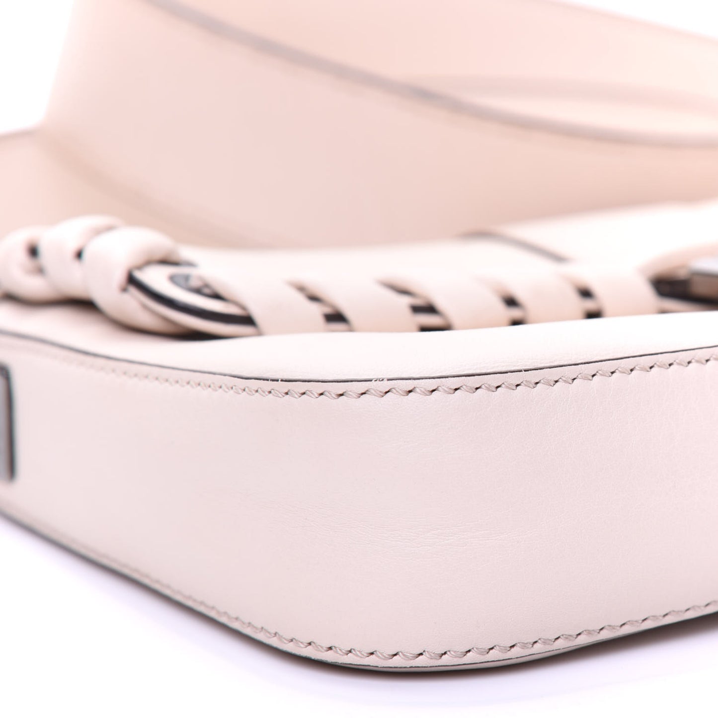 Vitello Dolce Lace Up Baguette Camelia