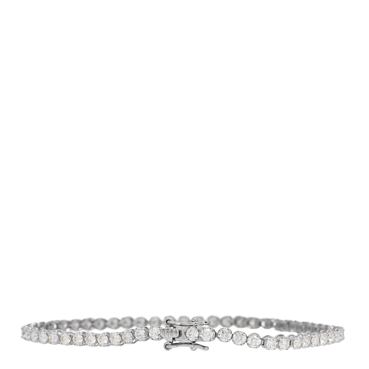 18K White Gold Diamond 3.00ctw Tennis Bracelet M
