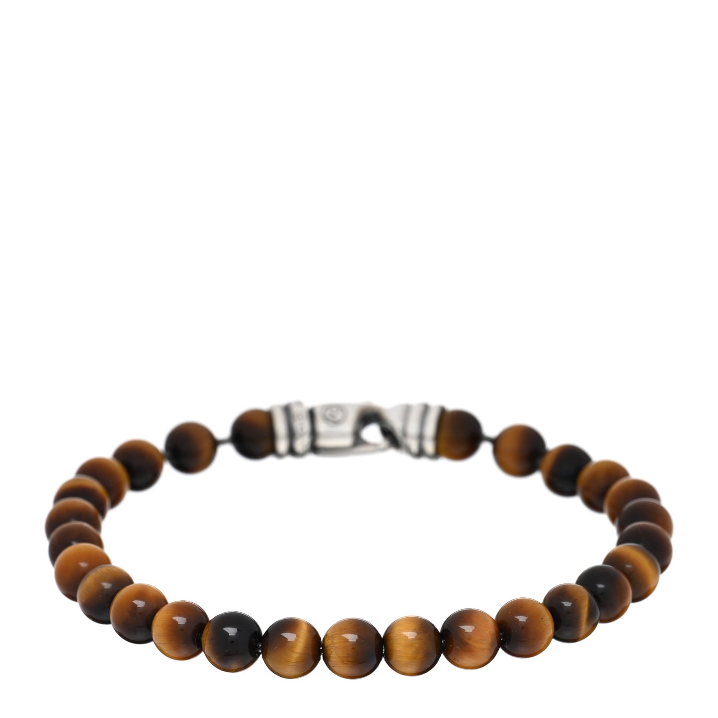 Sterling Silver Red Tiger Eye 6mm Spiritual Beads Bracelet