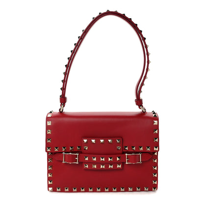Valentino Garavani Calfskin Rockstud Flap Shoulder Bag Rosso Valentino 1 of 13