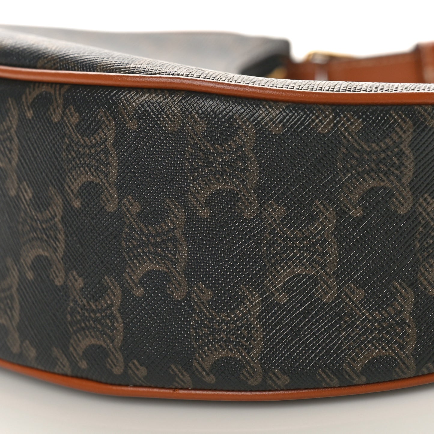 Triomphe Canvas Calfskin Ava Shoulder Bag Tan