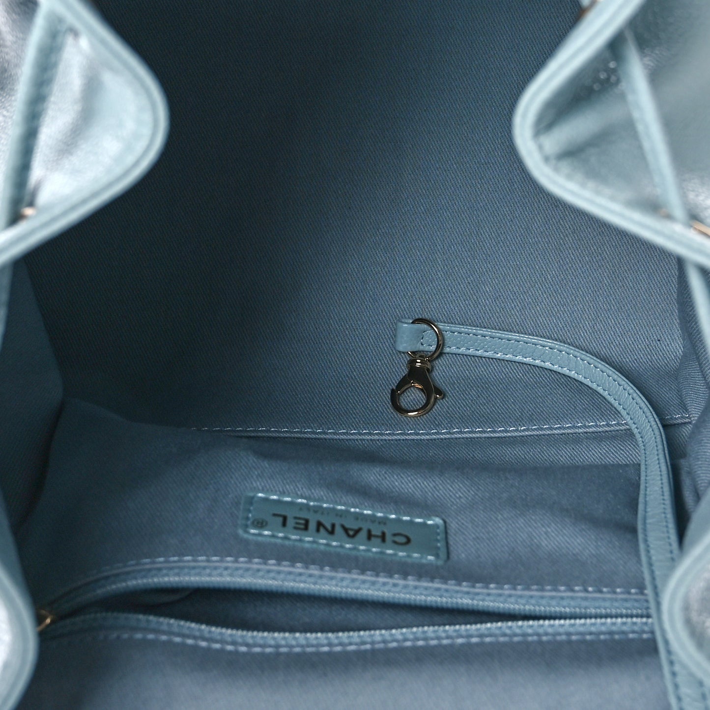 Caviar Quilted Business Affinity Backpack Light Blue