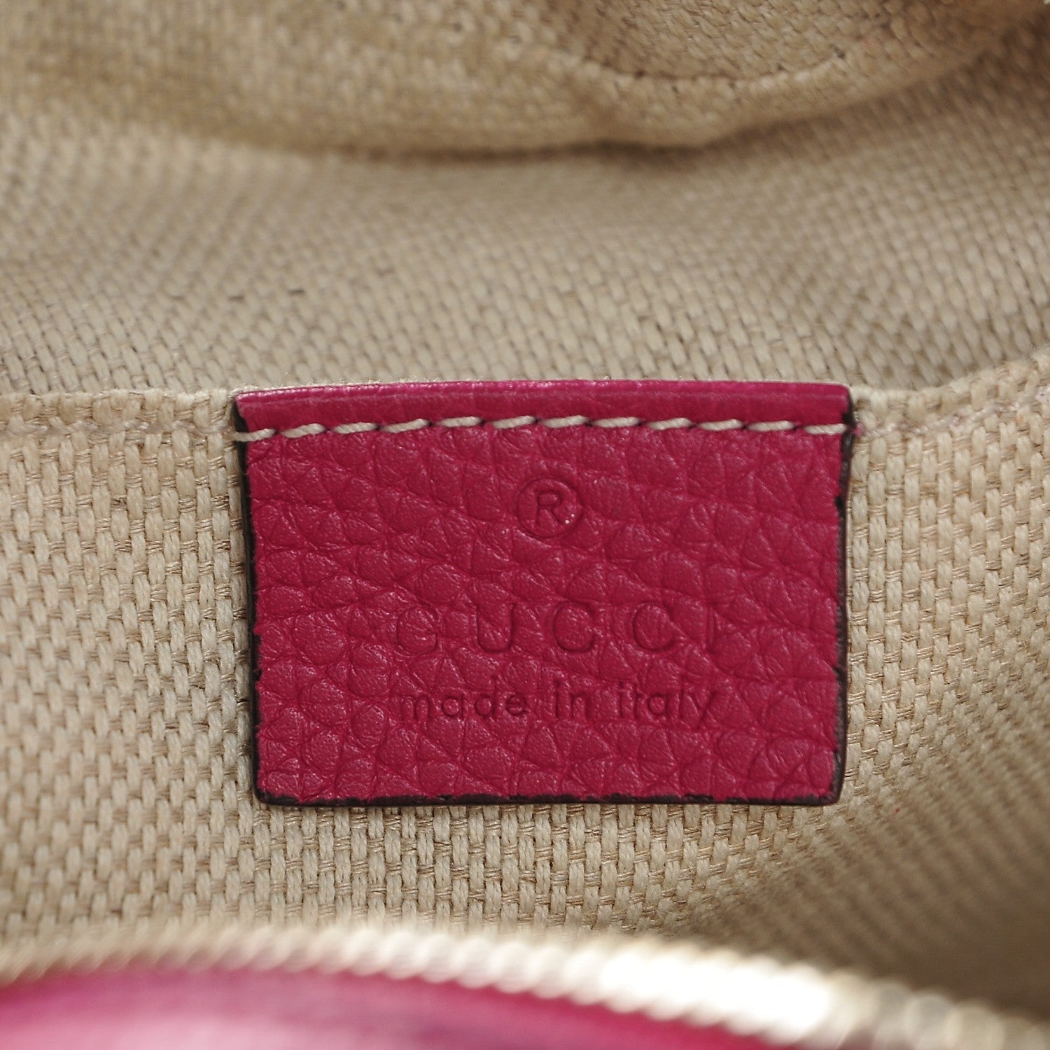 Gucci Cellarius Calfskin Small Soho Disco Bag Bright Bouganville 6 of 6