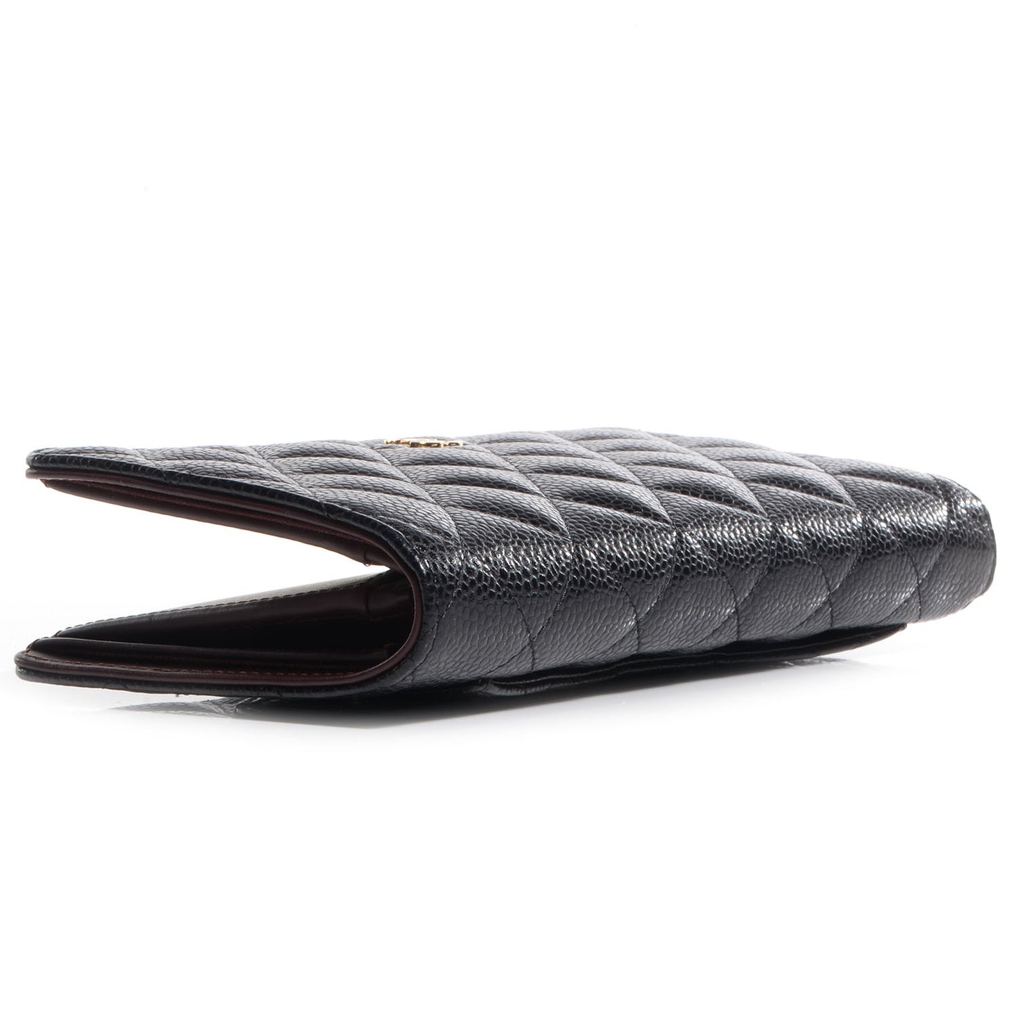 Caviar Quilted Yen Wallet Black