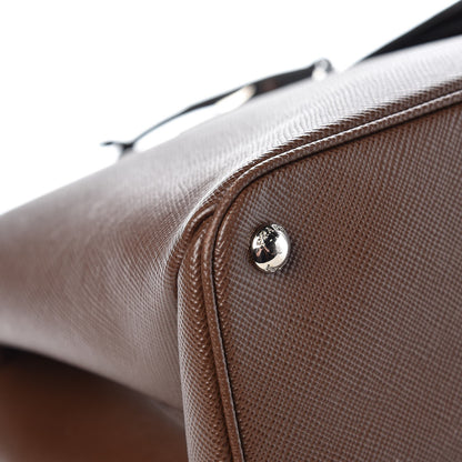 Prada Saffiano Cuir Twin Tote Cocoa 8 of 11