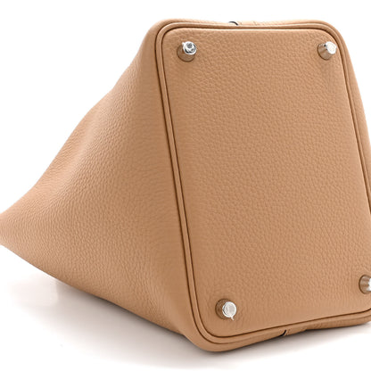Hermes Taurillon Clemence Matte Alligator Picotin Lock Touch 18 PM Chai 9 of 11