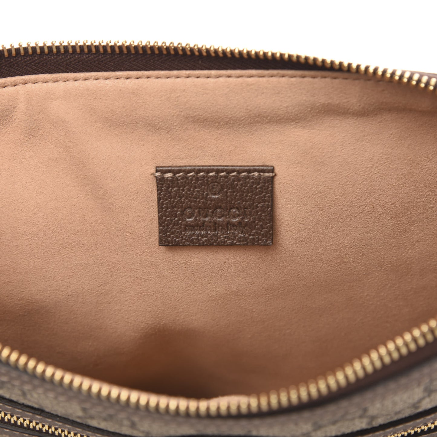GG Supreme Monogram Large Ophidia Pouch Clutch Brown