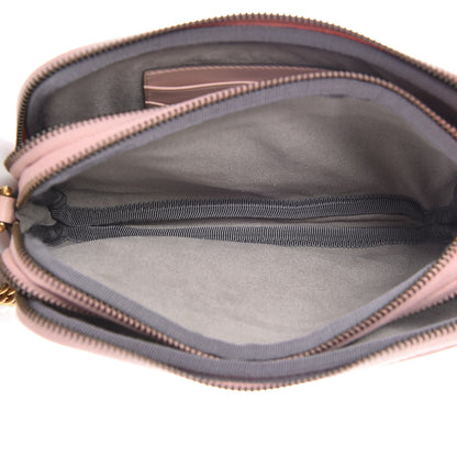 Gucci Calfskin Matelasse Mini GG Marmont Chain Crossbody Bag Perfect Pink 6 of 11
