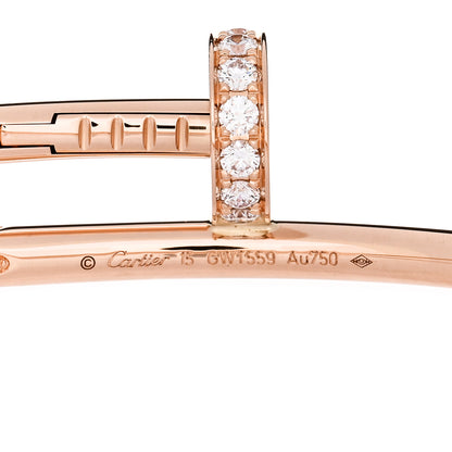 Cartier 18K Pink Gold Diamond Juste Un Clou Bracelet 15 3 of 4