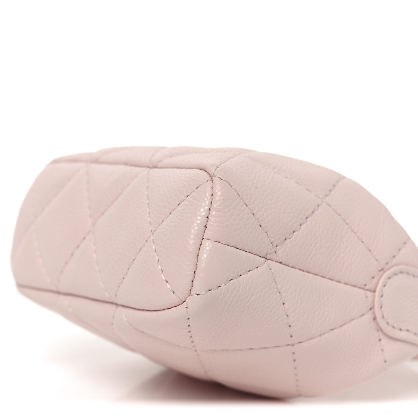 Caviar Quilted Hobo Bag Charm Light Pink