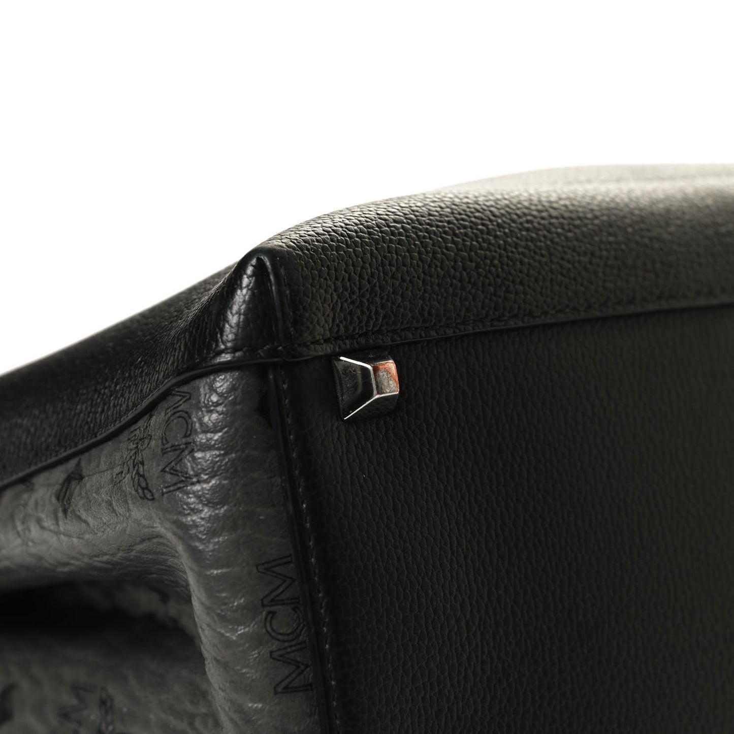 Grained Calfskin Visetos Medium Sarah Hobo Black