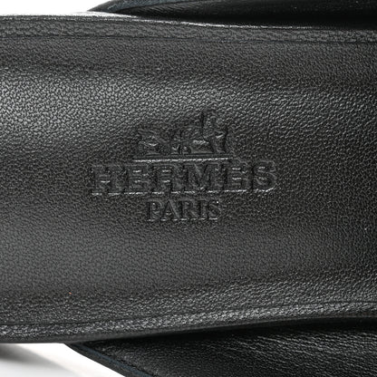 Hermes Goatskin Groupie Mule 38 Black 7 of 9