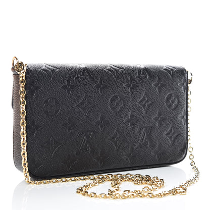 Louis Vuitton Empreinte Pochette Felicie Chain Wallet Black 4 of 12