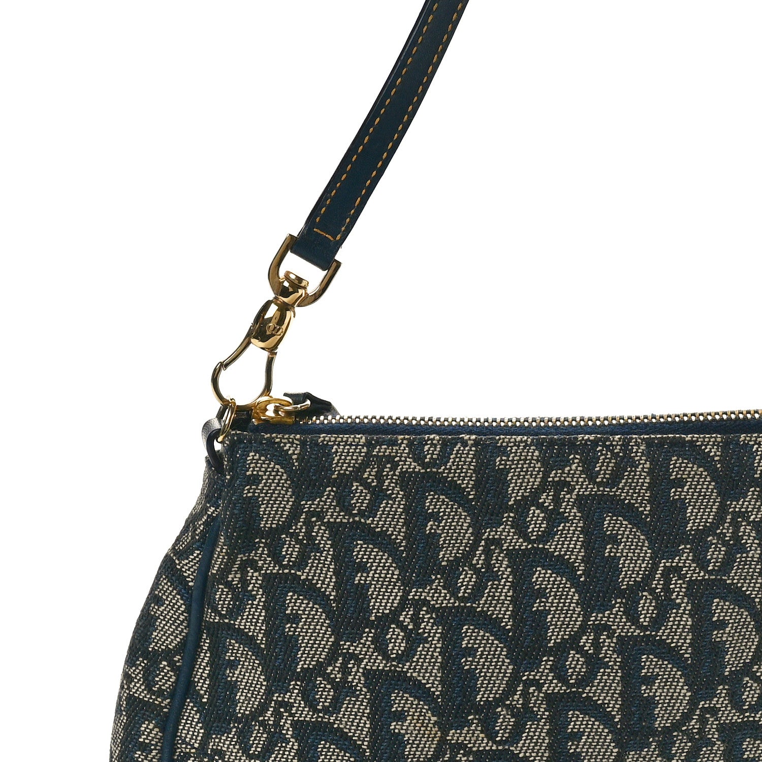 Christian Dior Monogram Mini Saddle Pochette Navy 8 of 9