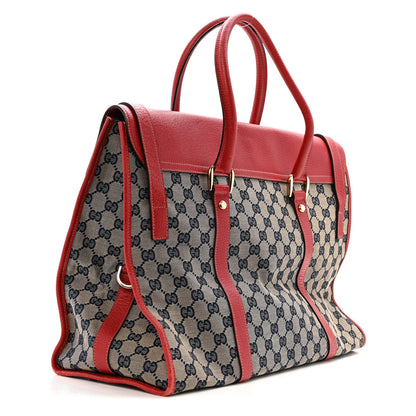 Gucci Monogram Work Tote Navy Red 3 of 14