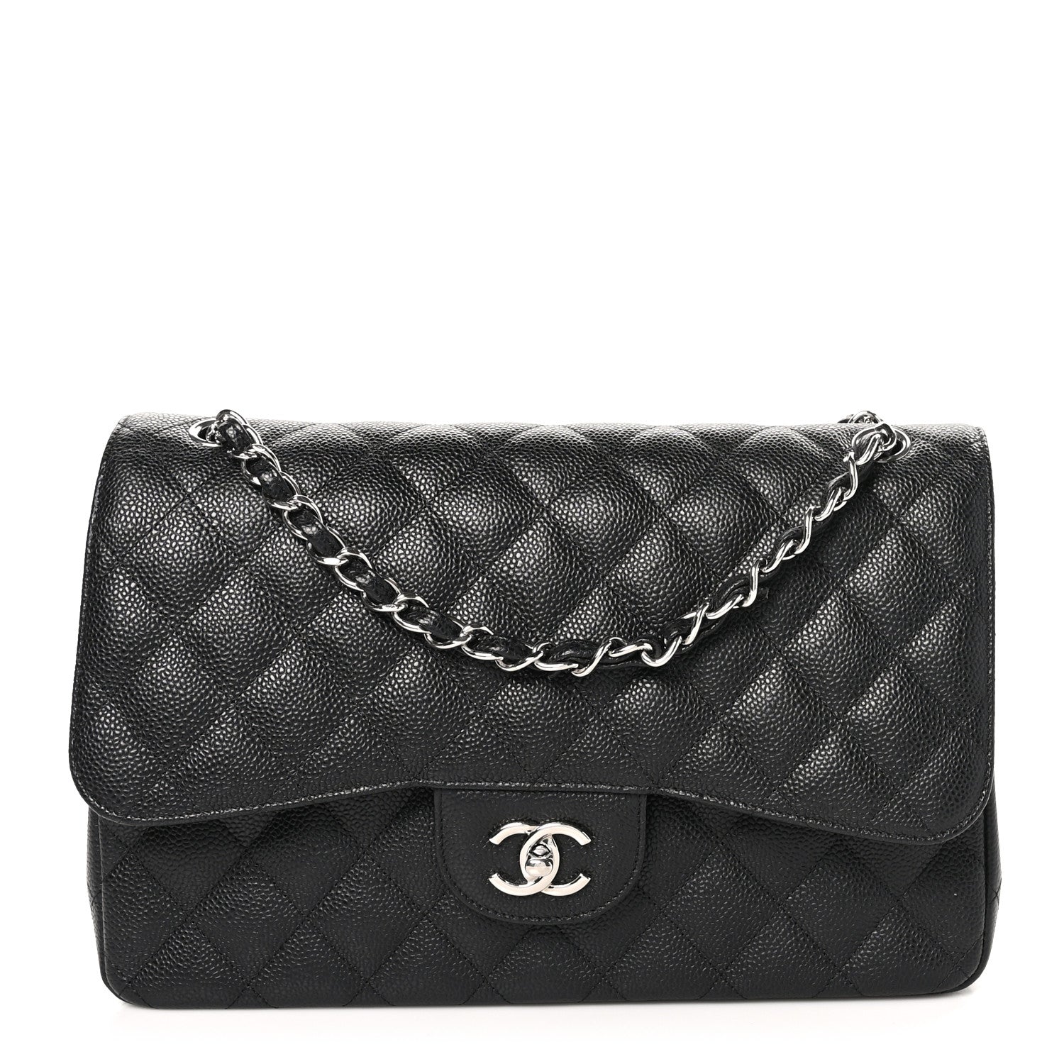 Chanel Caviar Quilted Jumbo Double Flap Black 1 of 10