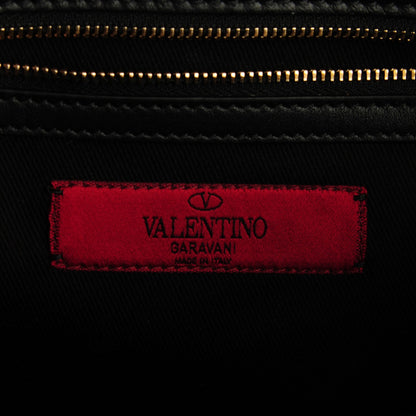 Valentino Garavani Vitello Medium Glam Lock Rockstud Flap Black 6 of 7