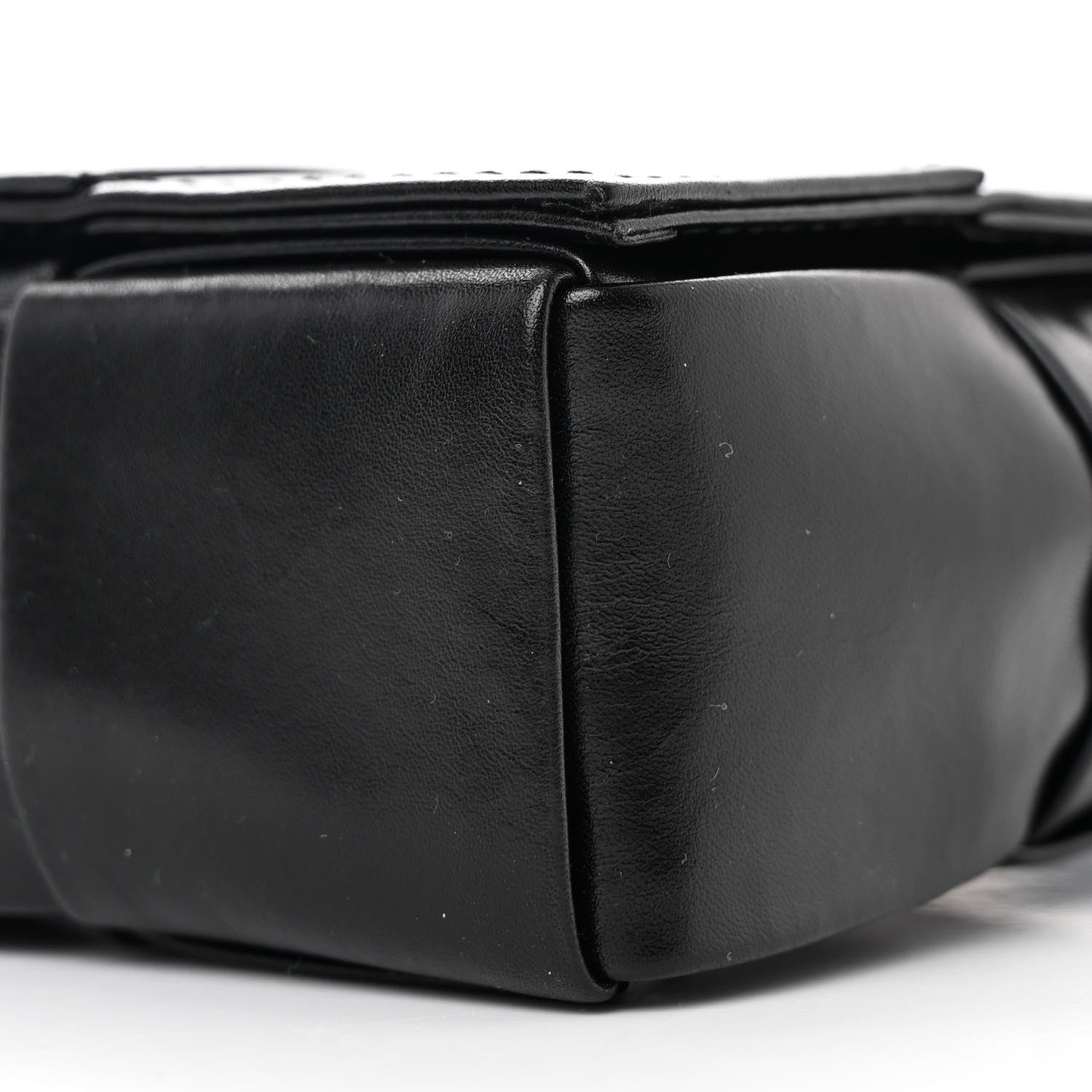 Bottega Veneta Lambskin Maxi Intreccio Candy Cassette Crossbody Bag Black 10 of 10