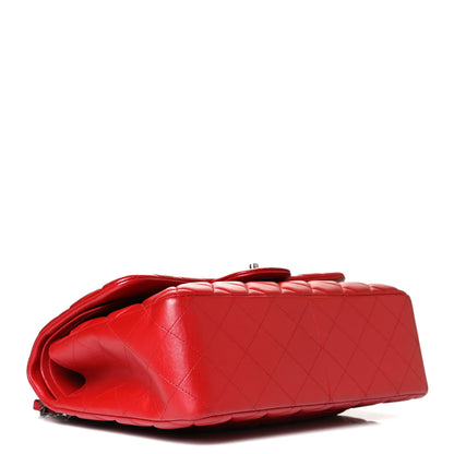 Chanel Lambskin Quilted Jumbo Double Flap Red 4 of 13