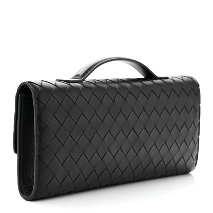 Bottega Veneta Nappa Intrecciato Long Andiamo Top Handle Clutch Black 3 of 9