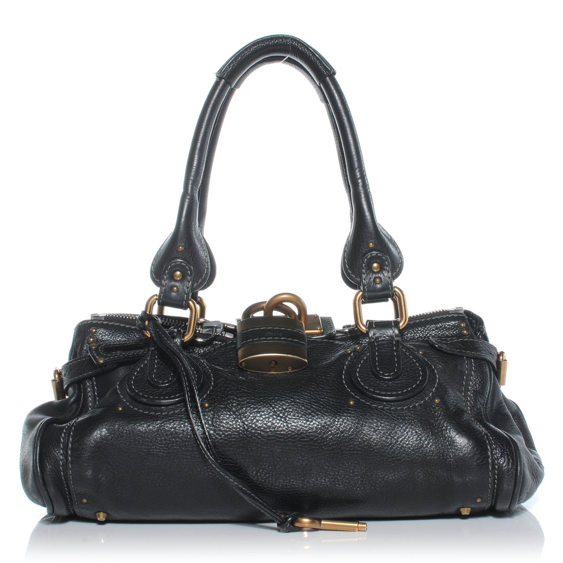 Chloe Leather Medium Paddington Satchel Black 1 of 8