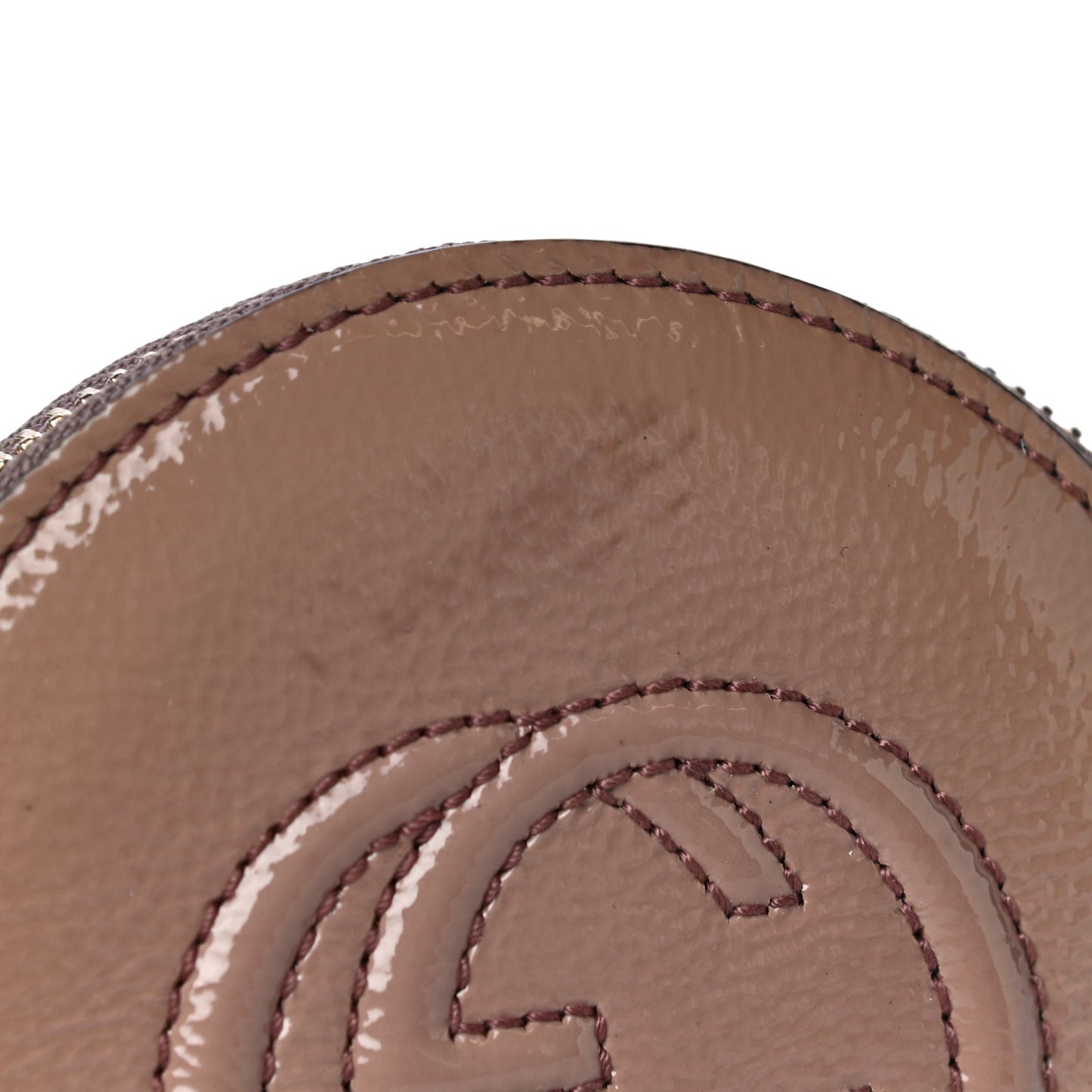 Patent Soho Round Coin Purse Dark Cipria