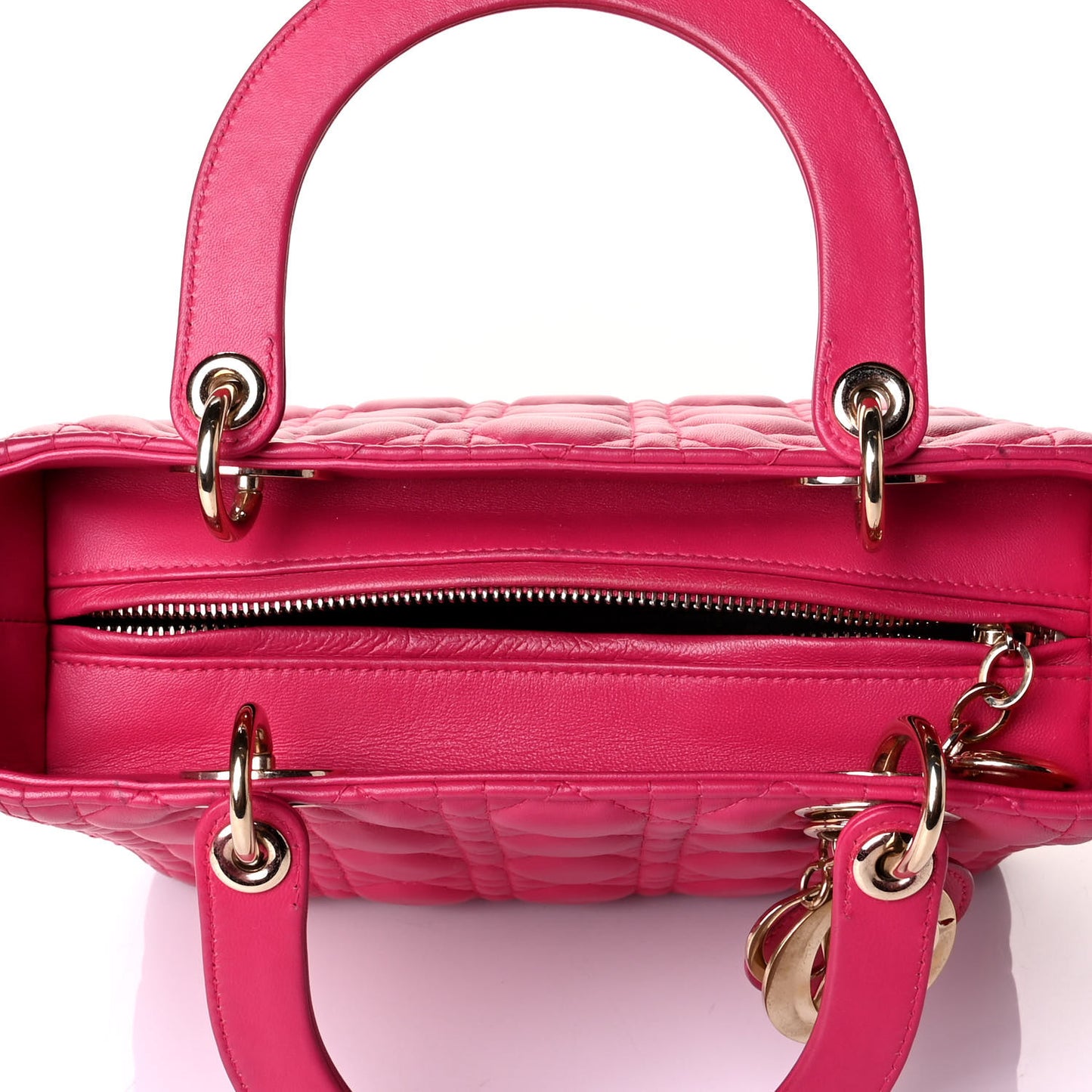 Lambskin Cannage Medium Lady Dior Pink