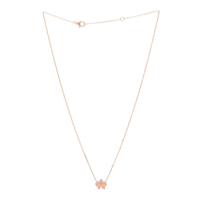 Cartier 18K Pink Gold Diamond Pink Sapphire Caresse D'Orchidees Par Cartier Necklace 3 of 5