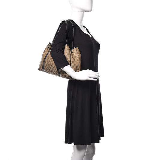 Monogram Medium Twins Tote Dark Brown