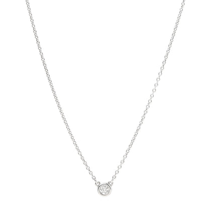 Tiffany Sterling Silver Diamond .07ct Elsa Peretti Diamonds by the Yard Pendant Necklace 1 of 6