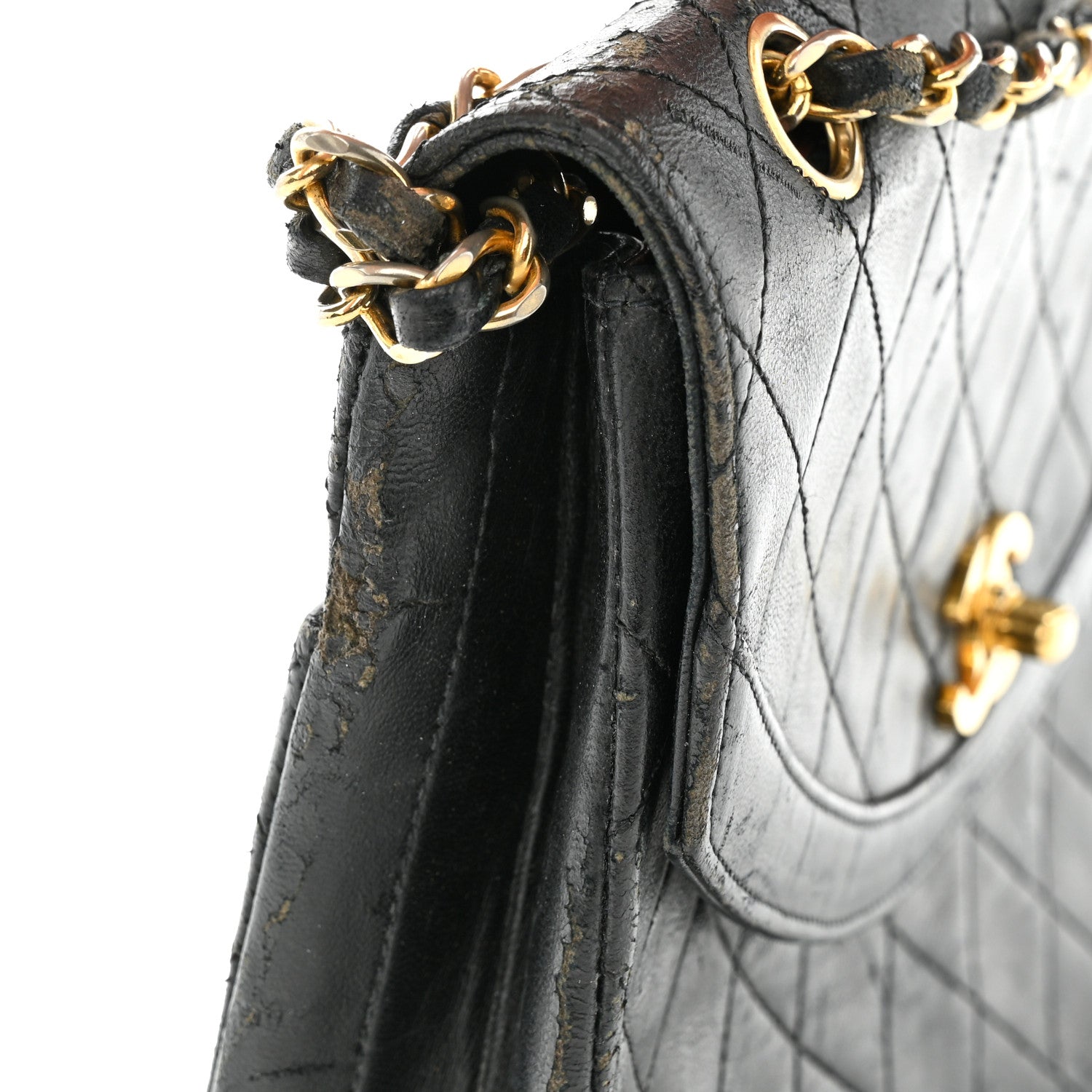 Chanel Lambskin Quilted Medium Single Flap Black 15 of 16