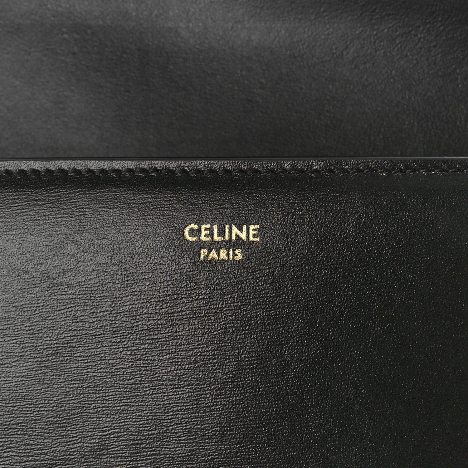 Celine Shiny Calfskin Triomphe Margo Wallet on Chain Black 6 of 9