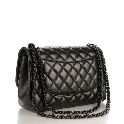 Chanel Lambskin Quilted Jumbo Double Flap So Black 3 of 8