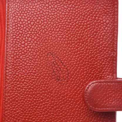 Chanel Caviar CC Small Ring Agenda Planner Red 8 of 11
