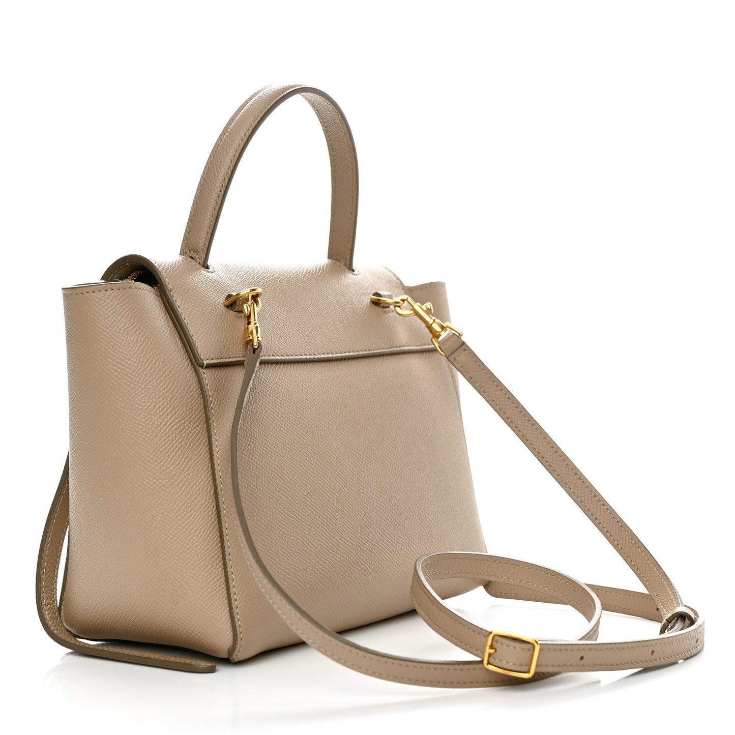Grained Calfskin Nano Belt Bag Light Taupe